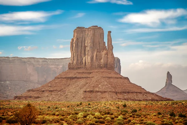 Monument Valley Arizona Blick Auf Die Steinformationen West Mittens Butte — Fotografia de Stock