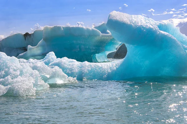 Iceberg Flotante Islandia Hermosa Luz —  Fotos de Stock