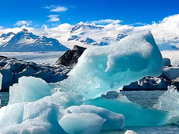 Iceberg Flutuante Islândia Bela Luz — Fotografia de Stock