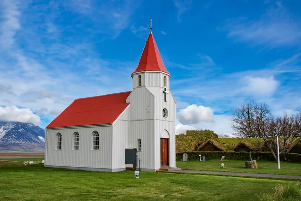 Europe Iceland Museum Glaumbaer Famous Church — Stock Photo, Image