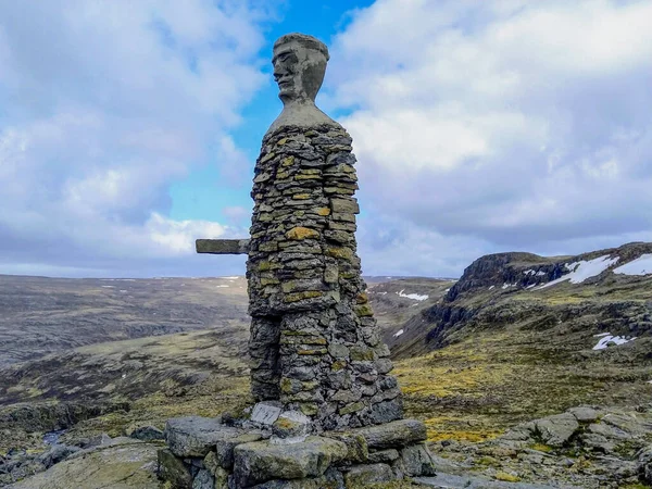 Estatua Kleifabui Kleifaheidi Pass Fiordos Occidentales Islandia — Foto de Stock