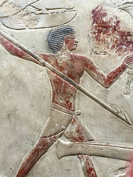 Kahire Mısır Temmuz 2023 Prenses Seshseshet Idut Mezarı Piramitlerin Duvarına — Stok fotoğraf