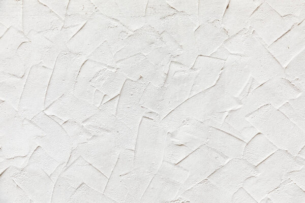 wall pattern in spatula technique painted white, Germany