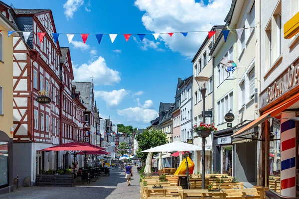 Montabaur Německo Června 2023 Lidé Rádi Navštěvují Staré Město Montabaur — Stock fotografie
