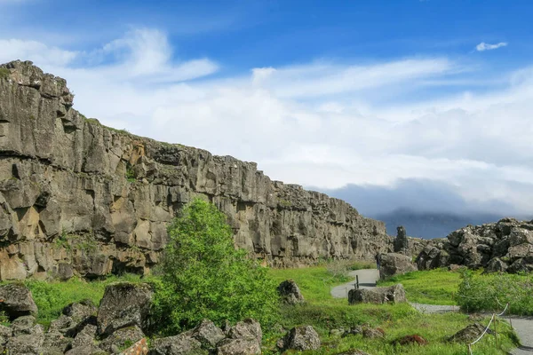 Γραφικό Τοπίο Στο Εθνικό Πάρκο Thingvellir Στην Ισλανδία — Φωτογραφία Αρχείου