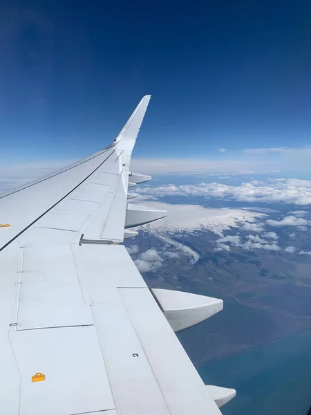 Antena Lodowca Vatnajoekull Islandii Widziana Samolotu — Zdjęcie stockowe