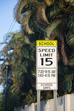 Miami, ABD 'de okul günlerinde hız sınırı 15.
