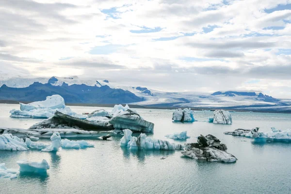 Joekulsarská Laguna Ledovci Erodujícím Ledovcem Islandu — Stock fotografie