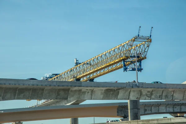 Modern Highway Construction Overfly Architecture Miami Airport Blue Sky — Stock Photo, Image