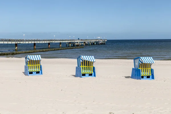 Типові Стільці Пляжного Відпочинку Усоде Перший Пляжний Стілець Був Побудований — стокове фото