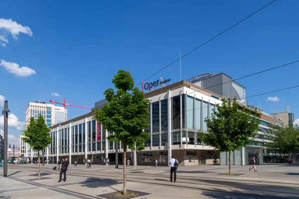 Frankfurt Mai 2014 Modernes Opernhaus Frankfurt Willy Brandt Platz Mit — Stockfoto