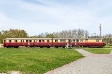 Peenemuende, Almanya - 17 Nisan 2014: Peenemuende fabrikasının 1943 yılından kalma tarihi bir vagonu Peenemuende Müzesi 'nde görülebilir..