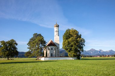 Schwangau, allgau, swabia, bavyera, Almanya 'daki ünlü Pilgrim Kilisesi