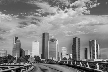 houston Cityscape geç öğleden sonra ışık