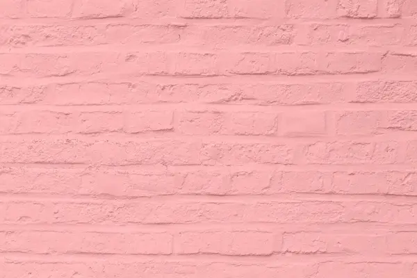 Fundo Harmônico Parede Tijolo Pintado Rosa — Fotografia de Stock