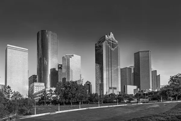 houston Cityscape geç öğleden sonra ışık