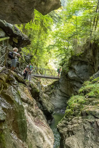 Зонтофест Германия Сентября 2023 Года Зарцлахт Красивейшее Ущелье Подножия Гренинга — стоковое фото