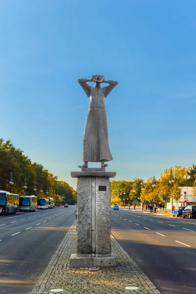 Berlin Germany October 2014 Statue Artist Gerald Marcks Called Rufer — Stock Photo, Image