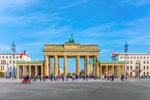 Berlijn Duitsland Oktober 2014 Uitzicht Brandenburger Poort Vroege Ochtend Met — Stockfoto