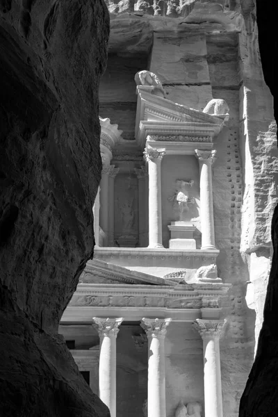 Oude Historische Tempel Petra Jordanië Een Unesco Werelderfgoed — Stockfoto