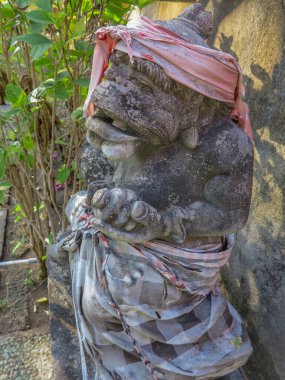 Geleneksel bale tanrısı heykeli Ubud, Bali Adası, Endonezya