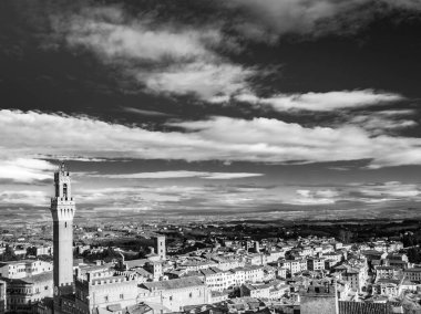Palazzo Publico ve Piazza del Campo, Siena, İtalya, tarihi merkezi Siena olduğu UNESCO Dünya Miras Listesi.
