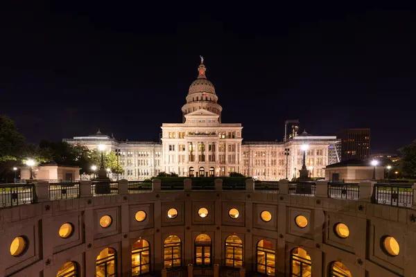 Scenic Historic Capitol Building Austin Texas Usa Night — Stock Photo, Image