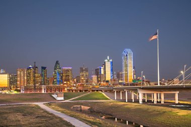 Dallas, Teksas, ABD 'de gece manzaralı gökyüzü