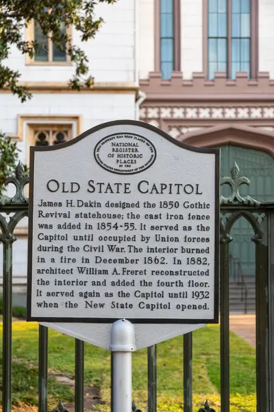 Baton Rouge Usa Oktober 2023 Bewegwijzering Met Geschiedenis Van Oude — Stockfoto