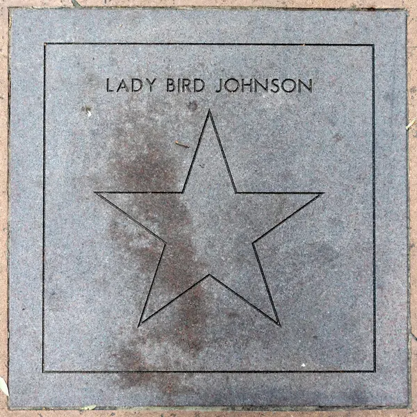 Austin Texas November 2023 Star Walk Fame Lady Bird Johnson — Stock Photo, Image