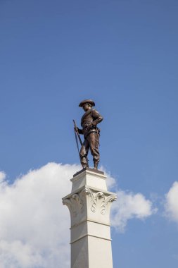 Austin, Teksas - 3 Kasım 2023: Hood 'un Konfederasyon Tugayı Anıtı.