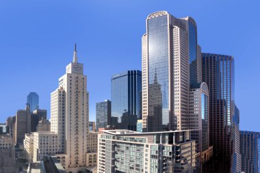 Dallas, ABD - 6 Kasım 2023: Panorama platformundan tarihi bölgede gökdelene kadar Boston 'un ufuk çizgisine bakın.
