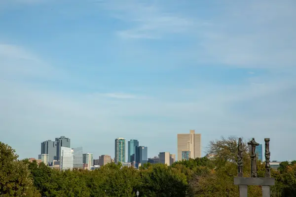 Fort Worth Texas Novembro 2023 Skyline Fort Worth Com Arranha — Fotografia de Stock