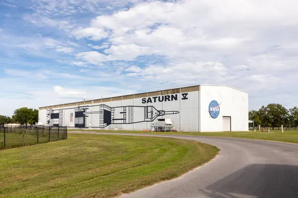 Houston Usa October 2023 Assembly Hall Saturn Rocket Houston Space — Stock Photo, Image