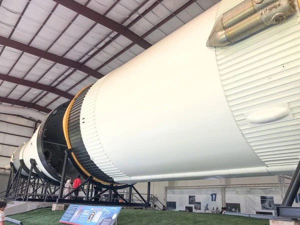Houston Usa October 2023 Hangar Saturn Rocket Space Center Lyndon — Stock Photo, Image