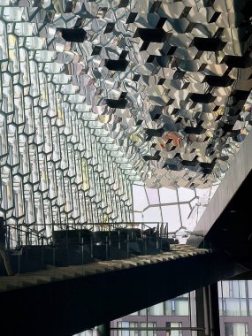 Reykjavik, İzlanda 'daki HARPA Konser Salonu' nun detayları