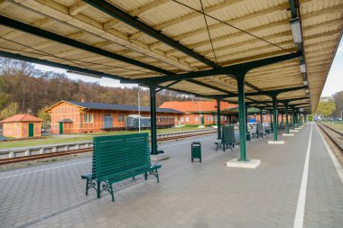 Seebad Heringsdorf, Almanya 'daki ünlü eski tren istasyonu. Tren istasyonu 1896 'da açıldı..