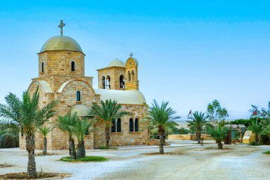Ürdün Nehri yakınlarındaki John Baptist Rum Ortodoks Kilisesi İsa Vaftiz Alanı Ürdün Ötesindeki Bethany