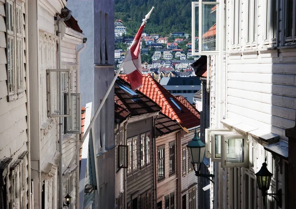 Scenic View Old Town Bergen Norway — Stockfoto