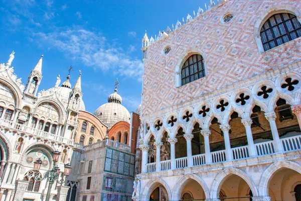 San Marco Katedrali Venedik Talya Daki Doges Sarayı Bakın — Stok fotoğraf