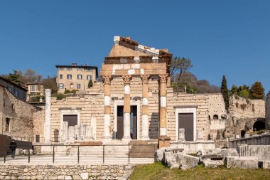 İtalya 'nın Brescia kentindeki Capitolium, UNESCO Dünya Mirası Bölgesi