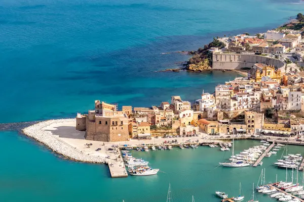 Scenic View Skyline Old Harbor Castellamare Sicily Italy — Stock Photo, Image