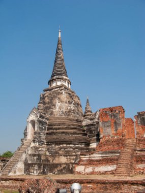 Ayutthaya, Tayland 'daki tarihi tuğla tapınağı