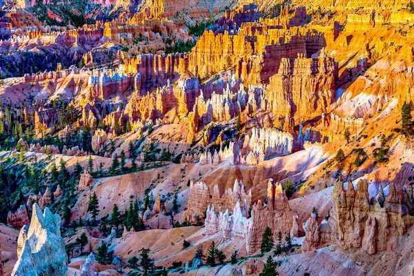 Vackra Landskap Bryce Canyon Med Magnifika Stenbildning Som Amfiteater Tempel — Stockfoto
