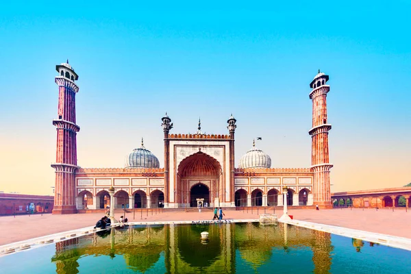 Delhi India November 2011 Pilgrims Mosque Jama Masjid Largest Best — Stock Photo, Image