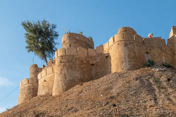 Hindistan Rajasthan Daki Tarihi Jaisalmer Kalesine Bakın — Stok fotoğraf