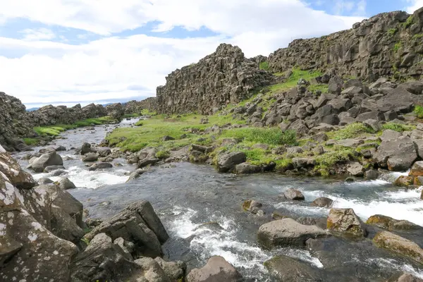 Γραφικό Τοπίο Στο Εθνικό Πάρκο Thingvellir Ισλανδία — Φωτογραφία Αρχείου