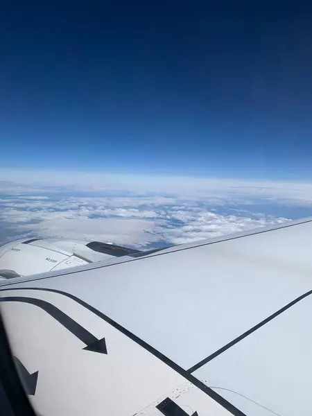 Kilátás Repülőgép Óceán Havas Táj Izland Stock Fotó
