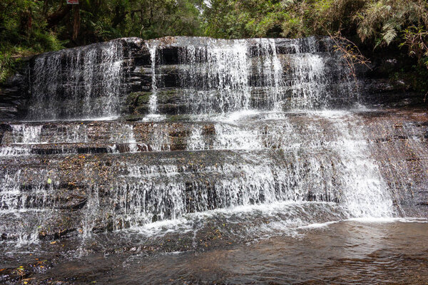 waterfall at Rio Sete Quedas at Urubici national park in Brazil, south america