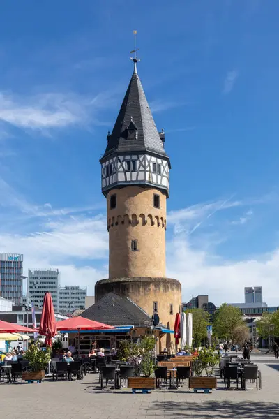 Francoforte Germania Aprile 2024 Torre Avvistamento Bockenheimer Warte Punto Riferimento Immagine Stock